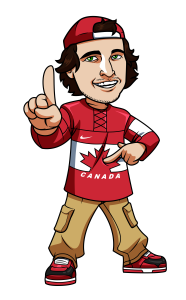 Sports Betting Canadian Mascot Pointing