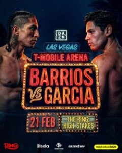 Ryan Garcia vs Mario Barrios fight poster.